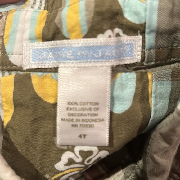 Janie and Jack Island Surf Surf Wagon Madras Plaid Patchwork Top  Size 4… - Picture 10 of 11